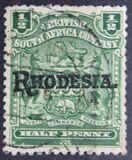 [Overprinted "RHODESIA.", Tipi K8]