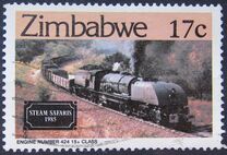 ["Zimbabwe Steam Safaris" - Railway Locomotives, type BX]