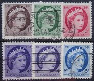 [Queen Elizabeth II - Normal Paper, See 1962 for Fluorescent Stripes, тып GT]
