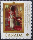[60º Aniversario de la coronación de Isabel II. Adhesivo. C., tipo DDM]