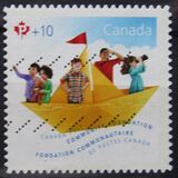 [Canada Post Community Foundation - Children in Paper Sailboat, type XHF]