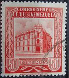 [Caracas Central Post Office - Inscription "CORREOS - EE. UU. VENEZUELA", тип AIK10]