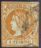 [Queen Isabella II - Colored Paper, tegund O1]
