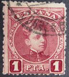 [King Alfonso XIII - Blue Control Numbers on Backside, Typ AT9]