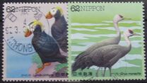 [Water Birds - Tufted Puffin & Hooded Cranes, type CIP]