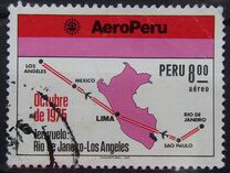 [Airmail - The 1st "Aero Peru" Flight, Rio de Janeiro-Lima-Los Angeles, type YS]