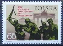 [The 25th Anniversary of the End of World War II and of the Recovery of Polish Territory East of the Oder (Odra) and Neisse (Nysa) rivers, type BHF]