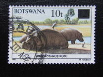 [Animals of Botswana Stamps of 1987 Surcharged, type SM]
