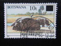 [Animals of Botswana Stamps of 1987 Surcharged, type SM]