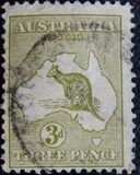 [Definitive Issues - Kangaroo and Map, type A4]