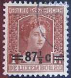 [Stamps of 1906-19 Surcharged with New Value and Bars in Black or Red, type M12]