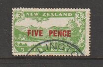 [Airmail Stamp of 1931 in Changed Color and Surcharged in Red, type BL4]