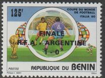 [World Cup Finalists - Issue of 1990 Overprinted "FINALE R.F.A.-ARGENTINE 1-0", Scrivi MU1]