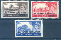 [Great Britain Postage Stamps Overprinted "BAHRAIN" & Surcharged, type M]