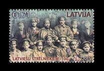 [The 100th Anniversary of the Latvian Riflemen, type ABH]