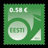 [Post Horn - Self Adhesive Stamp, tip QE14]