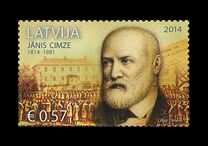 [The 200th Anniversary of the Birth of Jānis Cimze, 1814-1881, type ZI]