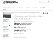 Postal website listing